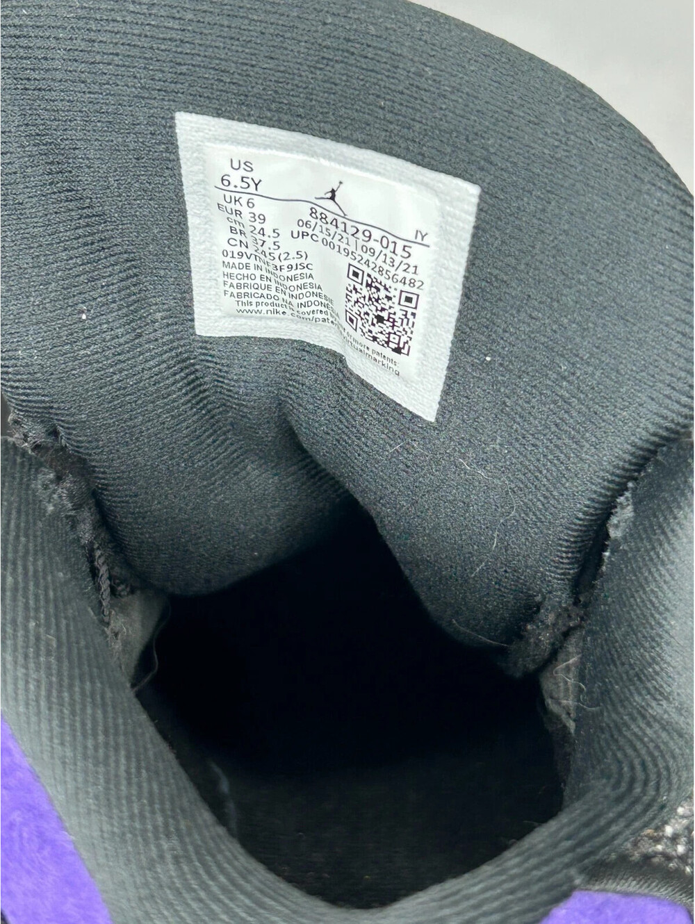 Nike Air Jordan 13 Retro (GS) Court Purple Black 884129-015 Size 6.5Y - Picture 9 of 9